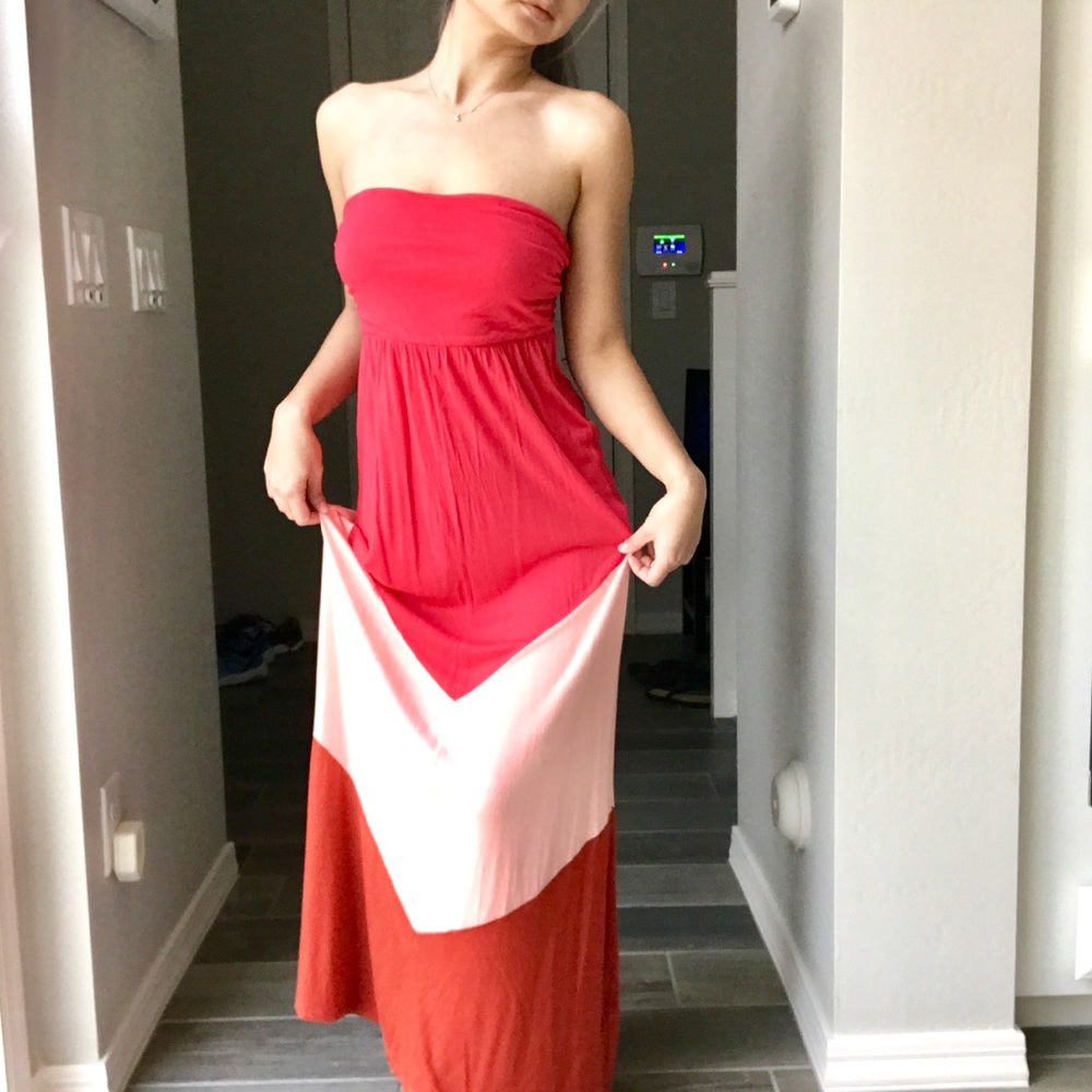 Color Block Maxi Dress